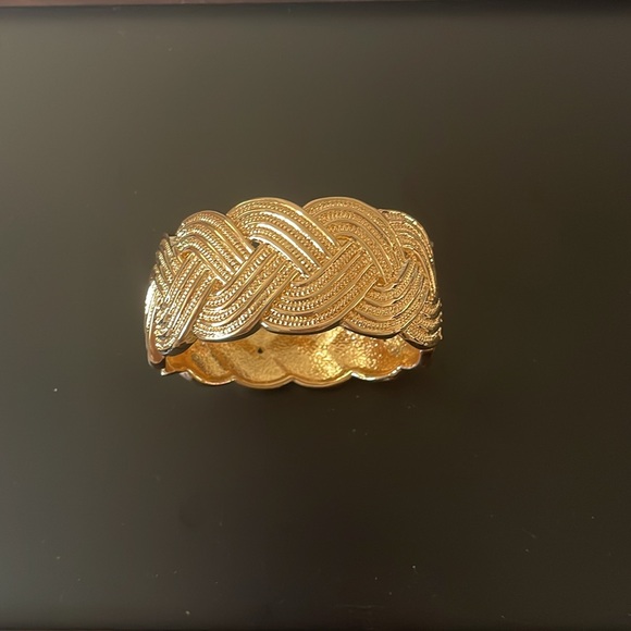 18K Gold Plated Cuff Bracelet- Women - Picture 3 of 7
